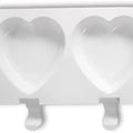 4 Cavities Cute Heart Shaped Ice Cream Cube Molds  for Kids Adults Ice Cream Mold Cake Popsicle Silicone