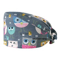 Scrub Caps Women Nursing Hats with Buttons & Sweatband Adjustable Bouffant Working Cap Surgery Cap Women MegaBDM