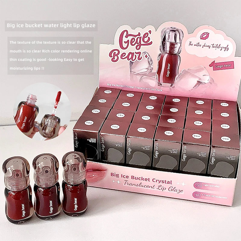 Gege Bear OEM/OBM Mirror Surface Reveals Tender and Plump Lips Crystal Transparent Water Gloss Lip Glaze MegaBDM