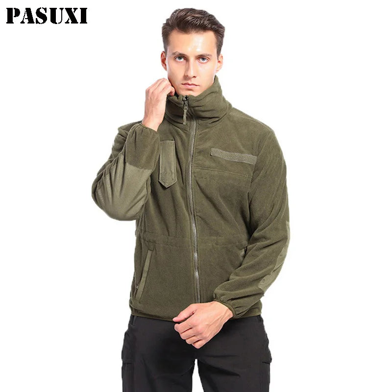 PASUXI Hot Sale Mens Tactical Sweater Jacket Autumn and Winter Warm Windproof Fleece Outdoor Sportswear