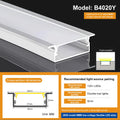 ESann B4020Y Indoor Covered Channel LED Strip Light Aluminum Profile Linear LED Light