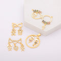 Wholesale Gold Plated Mom Theme Jewelry Charms Set Children Infinity Love Pendants with CZ Inlay for DIY Jewelry Making