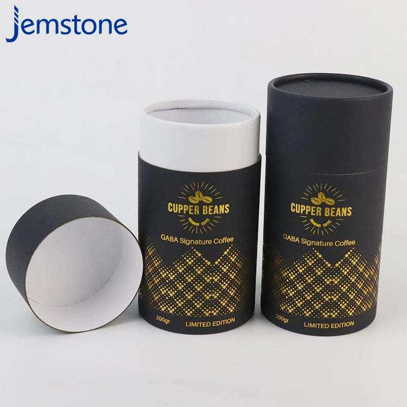 Custom Round Cylinder Kraft Paper Tube Recyclable Brown Craft Paper Core Box for Food Tea Candle Cosmetic Cloth Packaging