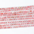 Natural Rhodonite and Rhodochrosite Faceted Bead Strands Cut Gemstone Beads for DIY Jewelry Making 2 3 4mm 38cm