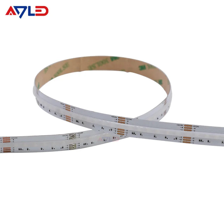 ADLED RGB CCT COB LED Strip 12mm 24V 3-Year Warranty 5m/20m Customizable RGBWW 5-in-1 Wi-Fi & for App Control