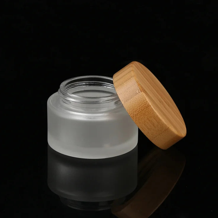 Best Selling Quality Facial Body Scrub Container 5G 15G 30G 50G 100G Frosted Plastic Cream Glass Jar Screw Cap Lid MegaBDM
