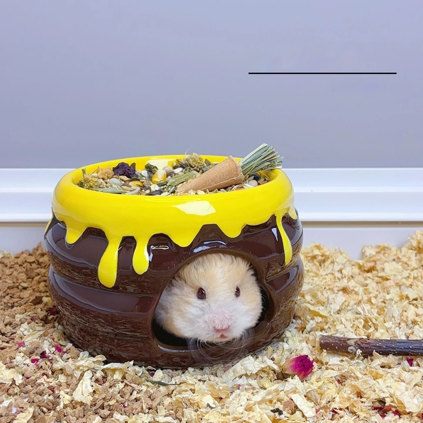 Original Design Honeycomb-shaped Edible Cooling Multifunctional Hamster Hideaway
