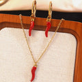 Resoul stainless steel food charm necklace 18k gold plated women accessories gift set daily wear jewelry MegaBDM