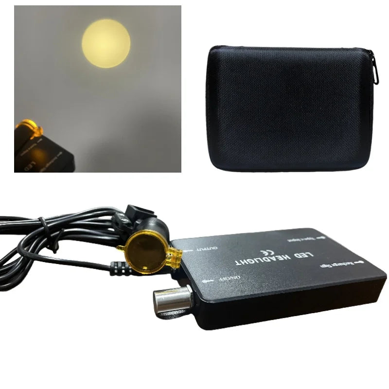 5W Dental LED Headlight Clip-on with Filter for Binocular Loupes