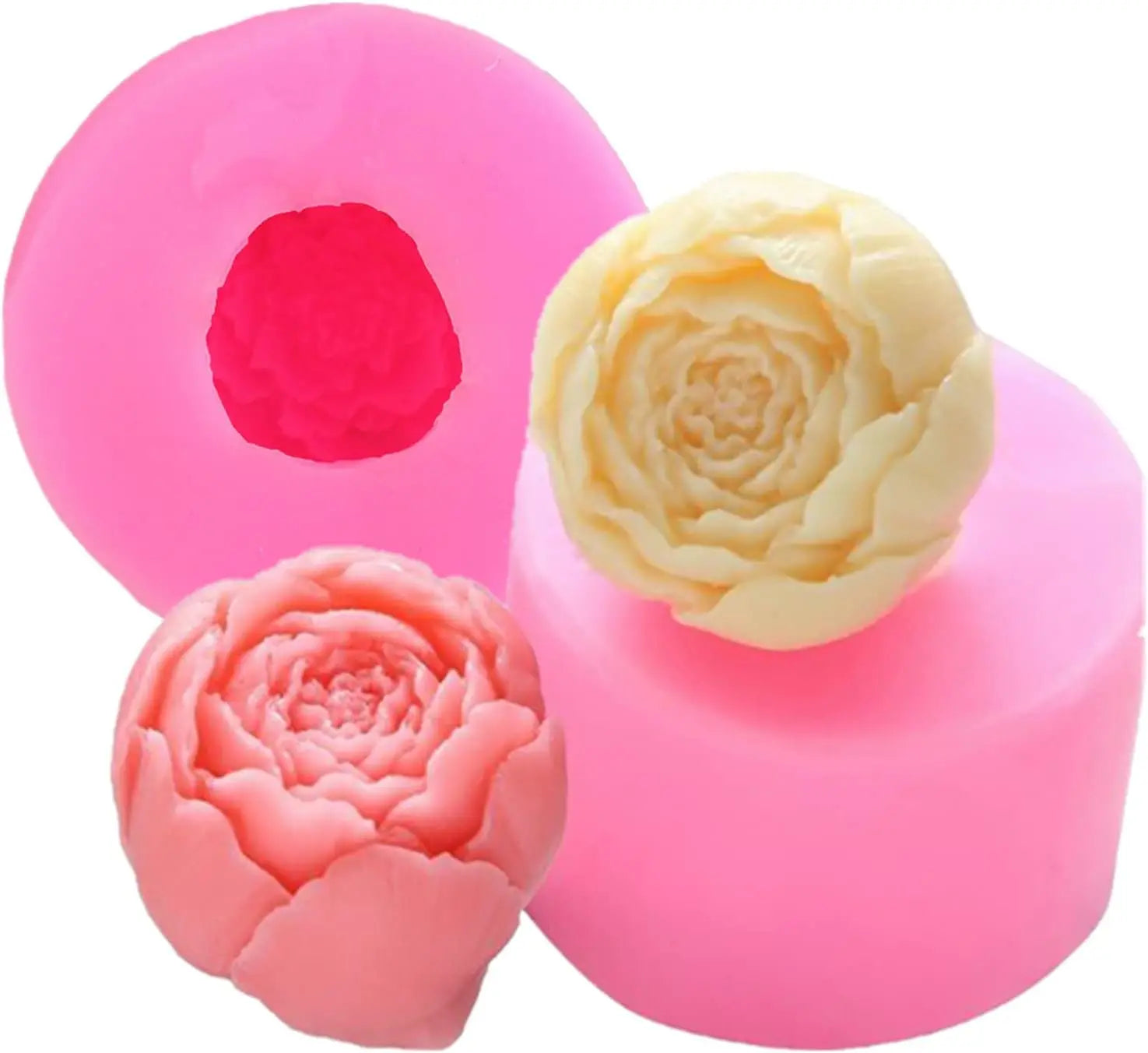 Wholesale Luxury Scented  Peony Flower Molds for Candle Making 3d Popular Blossom Mold for Cake Silicone Mold