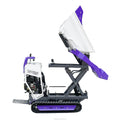 China Mini Gasoline Dumper Truck 500kg Micro Crawler Loader Scissors Lift High Lift Dumper