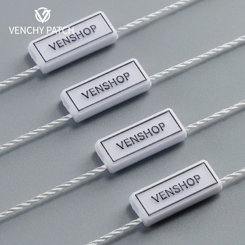 OEM/ODM  Wholesale Custom Logo Garment Seal Lockable Polyester String Colourful Plastic Hang Tag Strings for  Clothing Tag