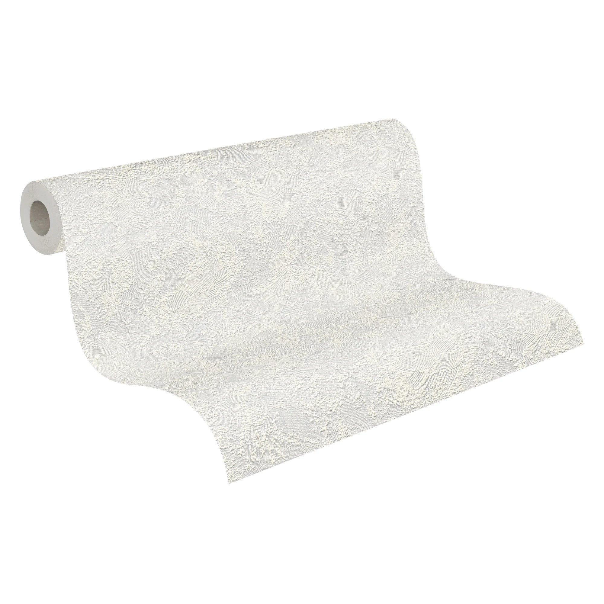 Made in Germany Modern Coatable Non Woven Vinyl Wallpaper Rolls Plain Paintable White Mould-Proof Bathroom 2500 X 106 m