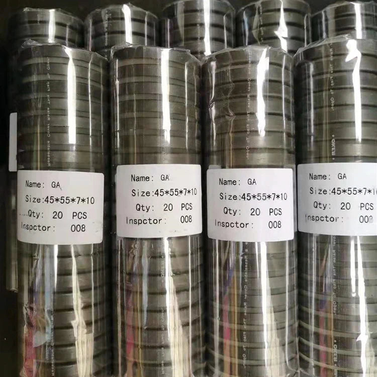 GA  Skeleton Oil Seal Taiwan SOG TTO   Dust-proof Ring Wiper J Type  Outer Skeleton Outer Iron Shell+Black NBR Dust Seal GA