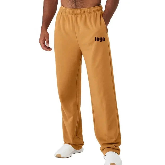 Men's Snow Ski Baggy Pants Elastic Waist Pants Casual Solid Color Thin Linen Men's Loose Trend High Street Hip Hop Pants Hipster