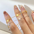 Trendy Jewelry 18k Gold Heart Charm Chain Bracelet Women Heart Bracelet MegaBDM