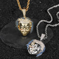 Hip Hop Rapper Boy Portrait Commemorate Pendant Men Women Bling Iced Out Lab Diamond Charm Necklaces Fashion Rock Jewelry Gifts