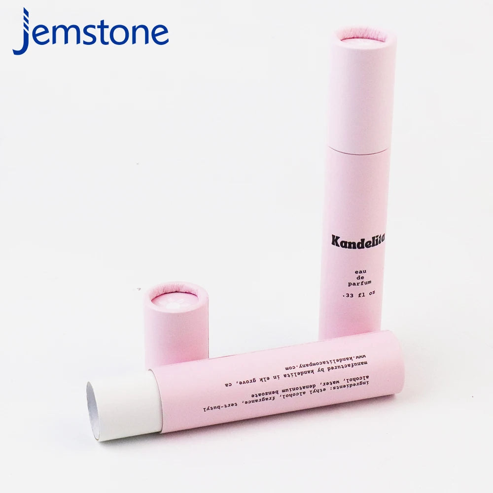 Eco Friendly Full Color Printed Paper Tube Container Cylinder Cardboard Tube Perfume Round Box Packaging
