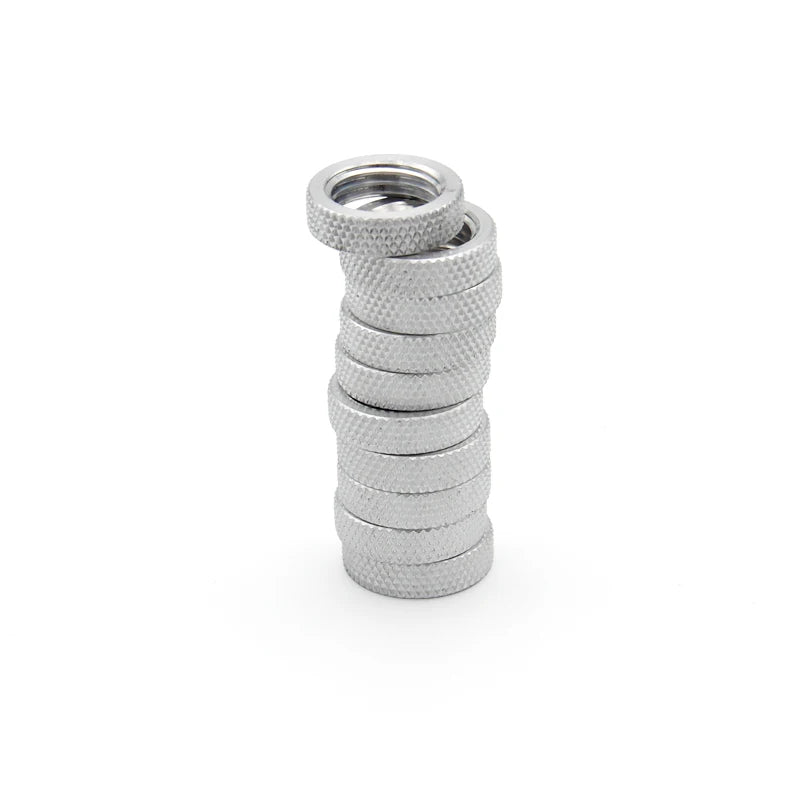 Threaded Brass Insert Thread Knurled Thumb Injection Mold Coupling Nickel Plated Nut for Healthcare & Mining Applications