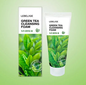 100ml Green Tea Aloe Vera Soothing Pore Care Foam Facial Cleanser Cleansed Moisturizing for Sensitive Oily Dry Skin