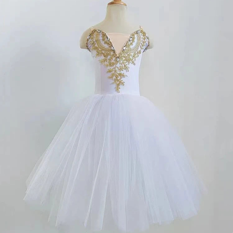 HIPPO KIDS White Swan Light Pink Light Blue Professional Ballet Tutu for Kids Adult Ballerina Dance Wear Ballet Tutu Dress