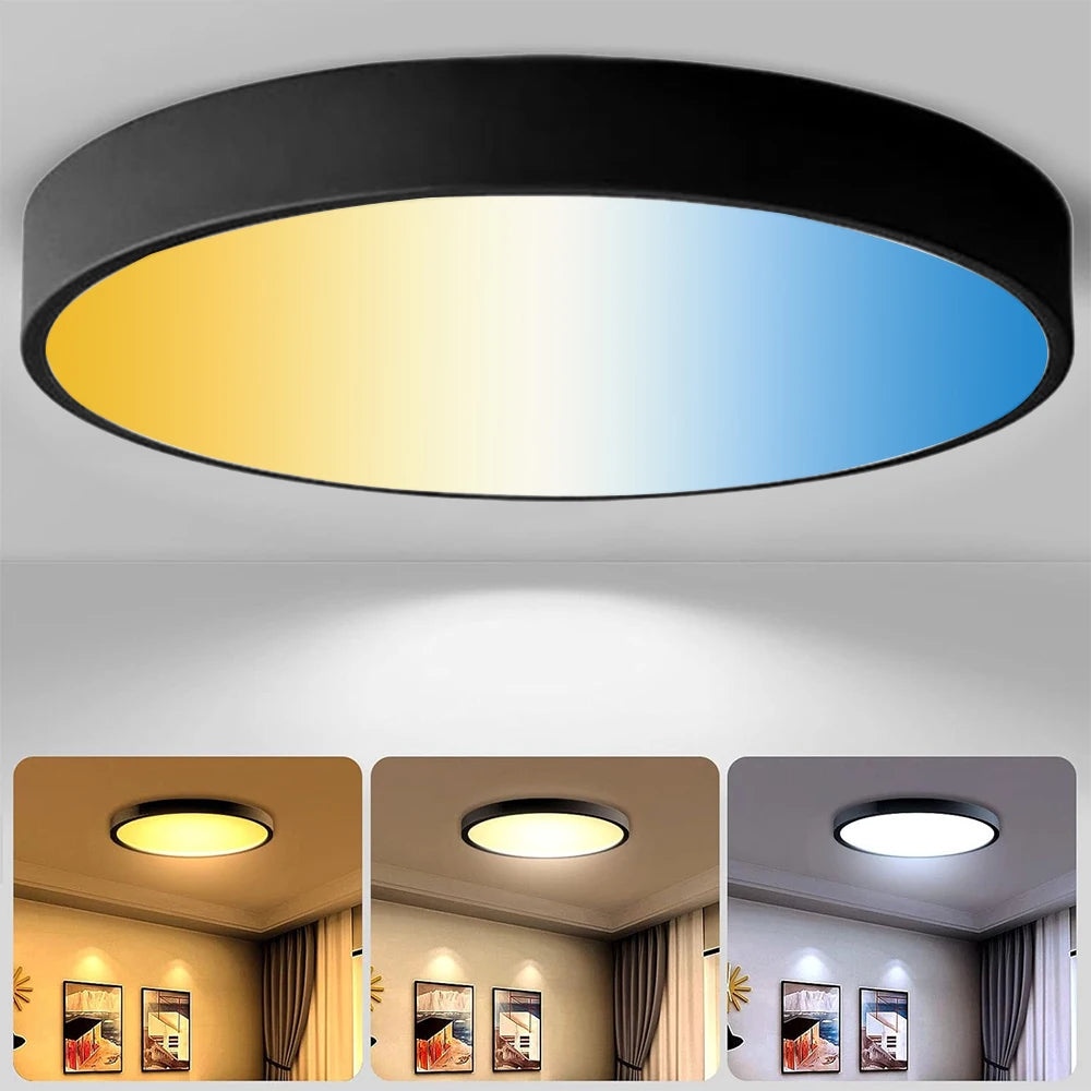 Benory 24V CRI90 D300 D400 Led Ceiling Light 2000K-6000K Dual White Tuya KNX DALI PWM DMX Loxone Light Flush Mount Ceiling LED