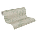Made in Germany - Wallpaper rolls Plants Green Gold Silver White - Non Woven Vinyl - Wallpaper Jungle for Walls - 1005 x 053 m