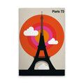 Made In Germany - Home Decor Canvas Picture Retro Paris - Wall Mural In Cream And Black - Canvas Picture On Stretcher Frame