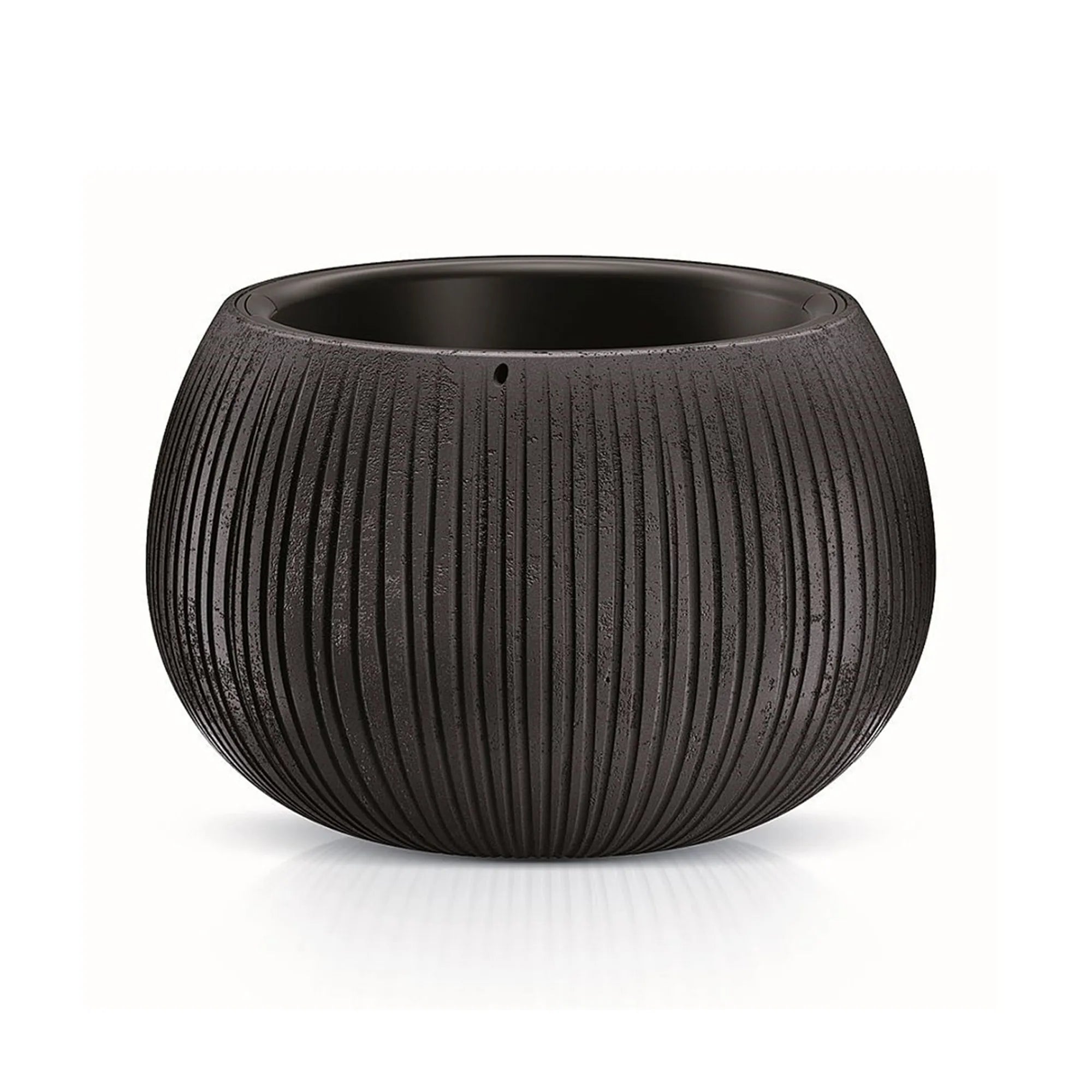 Prosperplast BETON BOWL made of plastic WITH reservoir in black cement color 11 (height) x 14.4 (width) x 14.4 (depth) cms