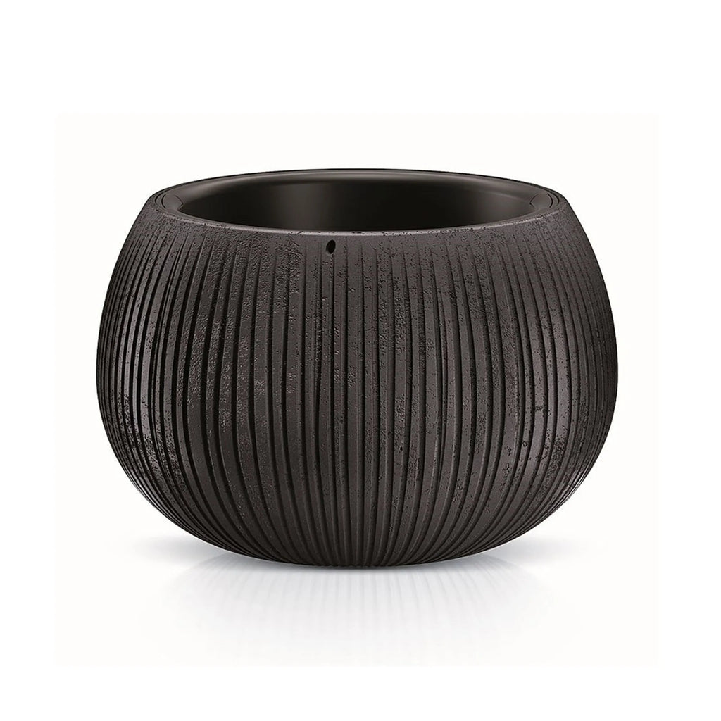 Prosperplast BETON BOWL made of plastic WITH reservoir in black cement color 11 (height) x 14.4 (width) x 14.4 (depth) cms