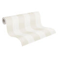 Made Germany Pre-Pasted Non Woven Vinyl Wallpaper Rolls Stripes Beige White-Modern Design Living Room Hotel School