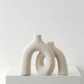Modern Abstract Hollow Ceramic Vase | Matte Minimalist Decorative Vase for Home Décor MegaBDM