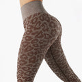 Women High Waist Scrunch Butt Breathable Leopard Print Sports Gym Activewear Fitness Leggings Yoga Pants