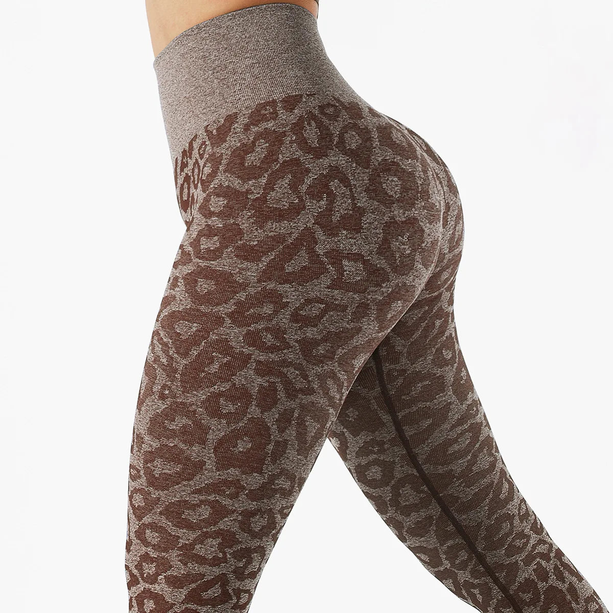 Women High Waist Scrunch Butt Breathable Leopard Print Sports Gym Activewear Fitness Leggings Yoga Pants