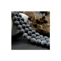 Natural Matte Frosted Larvikite Black Labradorite Energy Healing Power Crystal Round Loose Beads 8mm for Jewelry Making