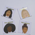 Custom Gold Foil Logo White Paper Printed Black Girl Jewelry Packaging Earring Cards