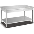 Two Tier Stainless Steel Commercial Workbench 201 304 With Backsplash Kitchen Work Table Excellent Quality Factory Direct Supply