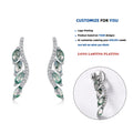 ER020054 925 Sterling Silver Leaf Shape Stud Earrings for Woman Natural Unique Stone Moss Agate Engagement Gift Luxury Jewelry