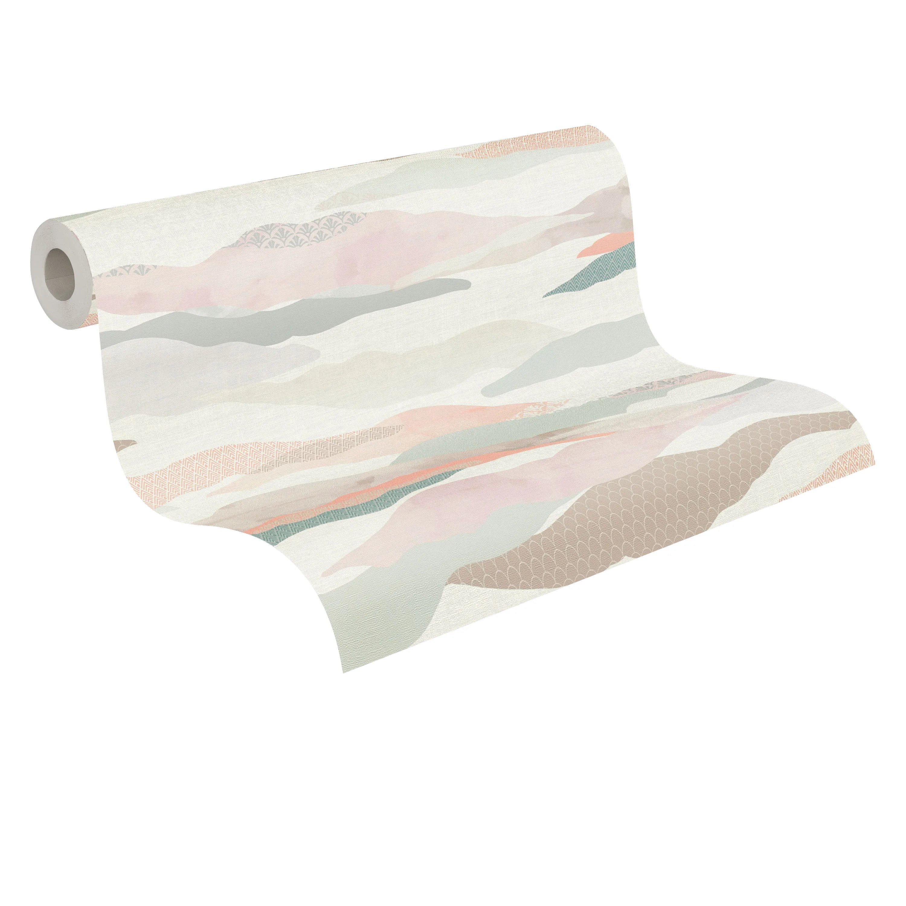 Made Germany Floral Wallpaper Rolls Graphic Pink Blue White Orange Non Woven Vinyl Highly Wash-Resistant for Living Room Hotel