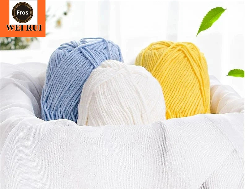 Cheap Price Milk Cotton 3ply Cake Yarn 125g 100gm 4 Ply Milk Cotton Thread Price Acrylic Yarn Crochet Cotton