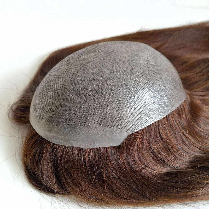 16 Inch Full PU Thin Skin Base Natural Human Hair Toupee Women Topper With Factory Price