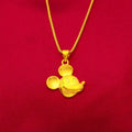 Gold Plated Stylish Matte Frosted Pendant Box Doll Chain  Alluvial Gold Necklace Women's
