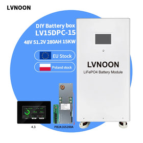 EU Stock Lvnoon Wall Upright Battery Box 15kwh 48V Diy Kit for LifePO4 280AH -314AH with JK-PB2A16S20P BMS V19 Free Shipping