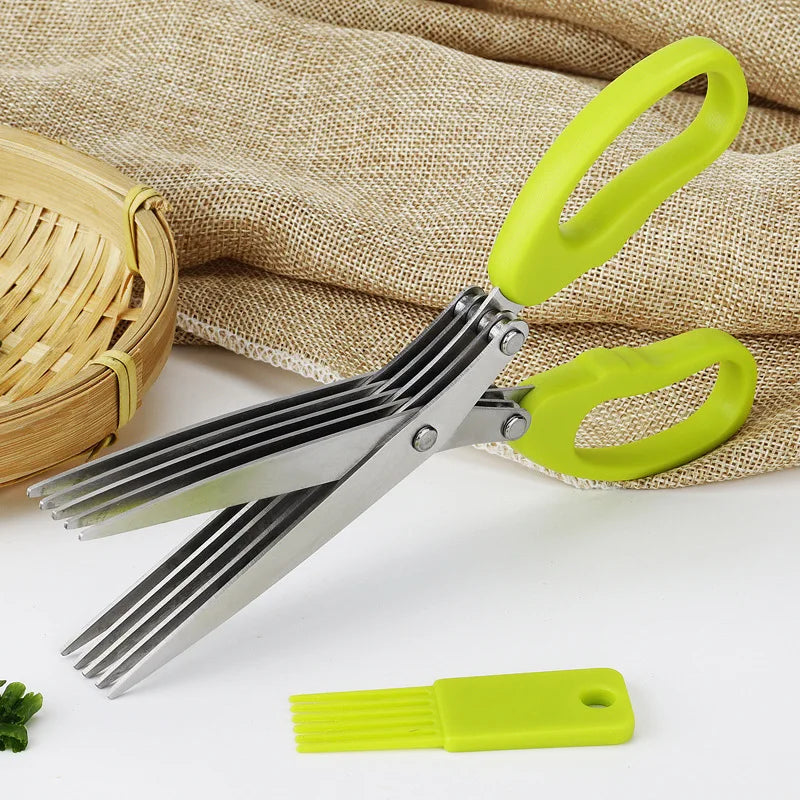 Heavy Duty New Essentials 5 Blade Salad Multifunctional Stainless Steel Kitchen Scissors