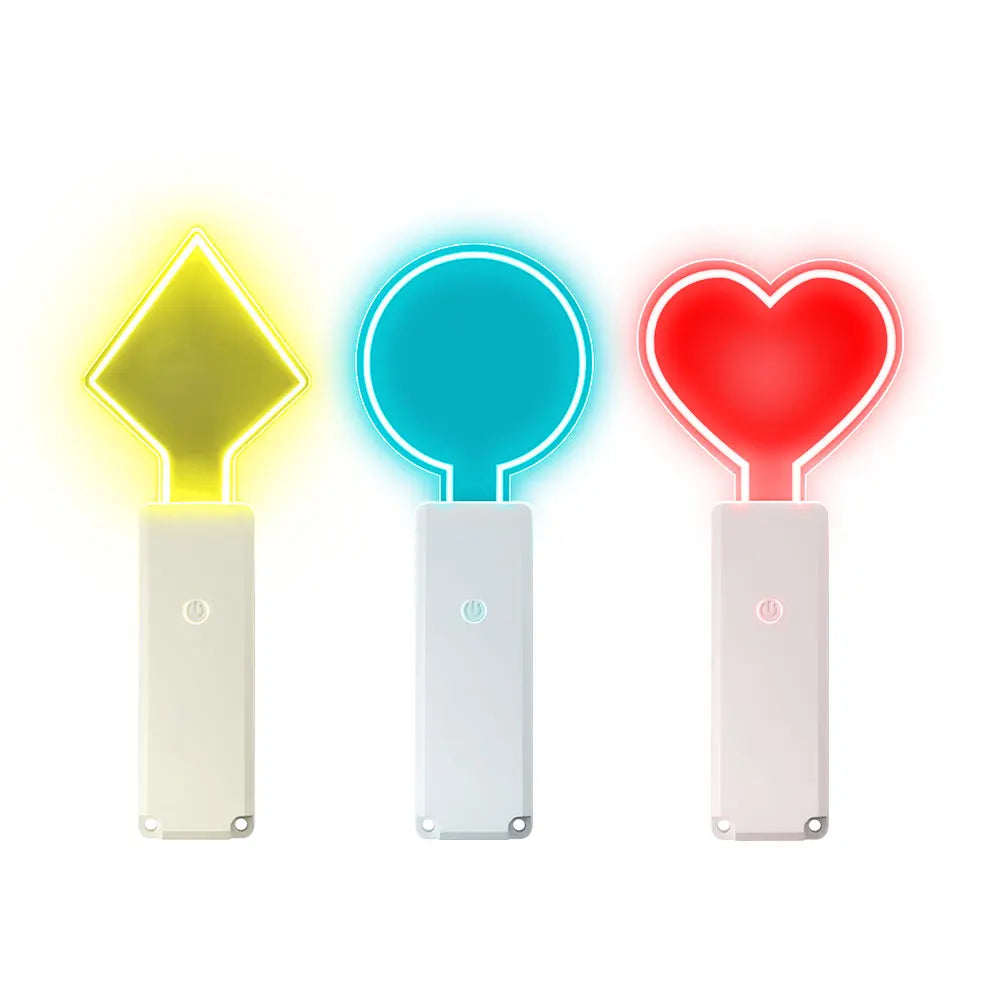 Acrylic LED Glowsticks Bulk Light up Drum Sticks Rave Accessories Glow in Dark Toys Bulb Stick Changing for Party Graduation