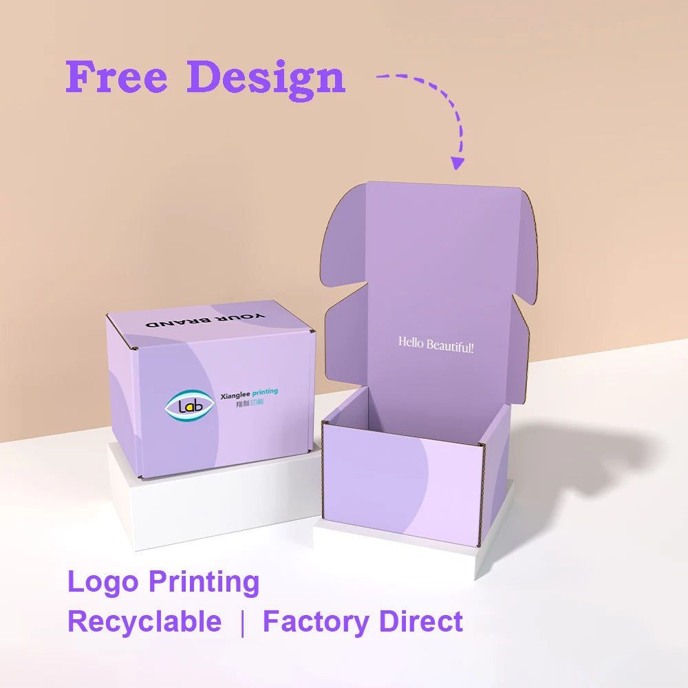 Customized Corrugated Board Paper Boxes for Clothing Gift Packaging Matt Laminated Item Mailer Box for Shoes Socks Gifts
