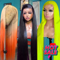 Natural Pre-Plucked HD Frontal Wig Raw Vietnamese Hair Glueless Wigs Ombre 613 Human Hair Lace Front Indian Cuticle Aligned Hair