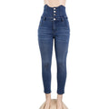 Custom Women Mid Waist Straight Denim Jeans Breathable Casual Comfortable Elastic Vintage Wash 100% Cotton Pants Wholesale