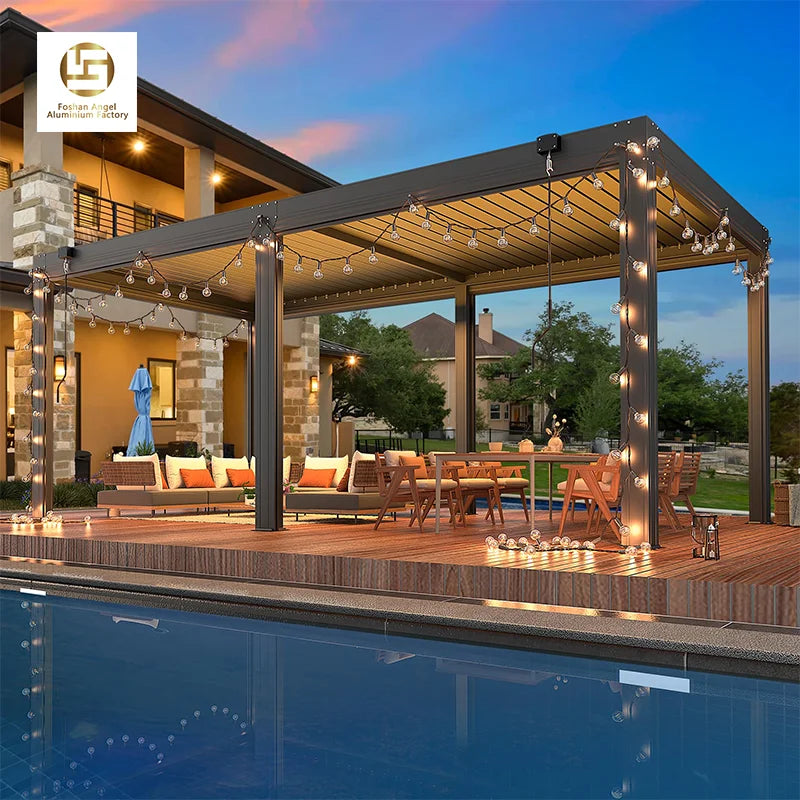 Party Pergola Bioclimatica 4x6 Outdoor Living Pergola Pergola Lamellendak Pergola Aluminium Buiten Pergolas and Gazebos Outdoor