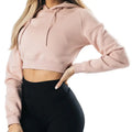 OEM Manufacture Custom Full Zip up Hoodie French Terry Anti-Shrink Cropped Hoodie Woman